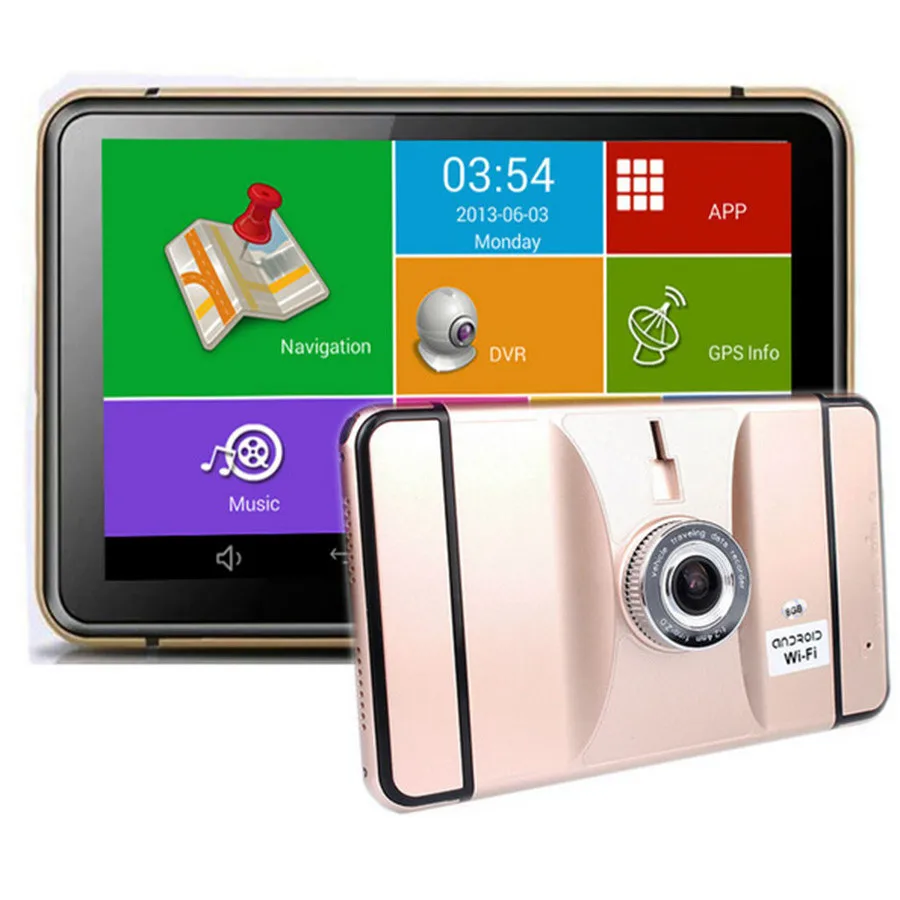 7" Bluetooth Vehicle Android GPS Navigation Car DVR Dash