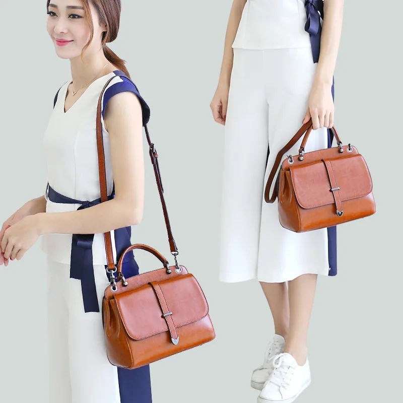 

2019 Genuine Leather Woman Package Leisure Time Portable Single Shoulder Color Cowhide Package