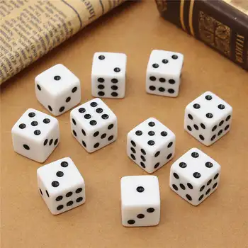 

10pcs/set 16mm Standard Six Sided Acrylic Gaming Dices for Craps Family Party For Birthday Parties 3Color