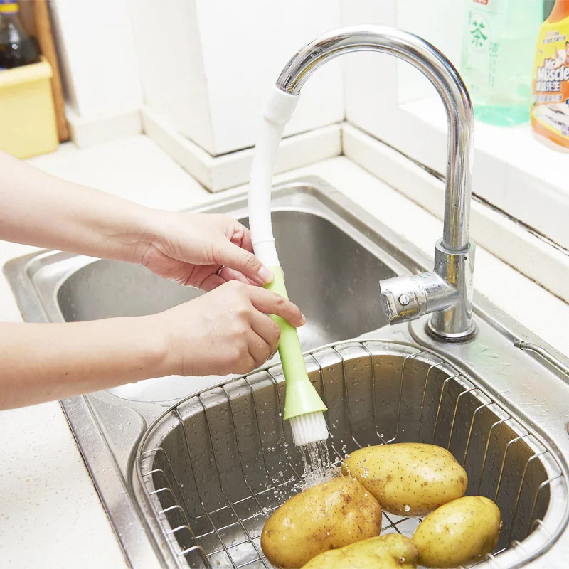 QUICKDONE Vegetable Cleaning Brush Water saving Faucet Multi purpose Clean Brush Tap 360 Degrees