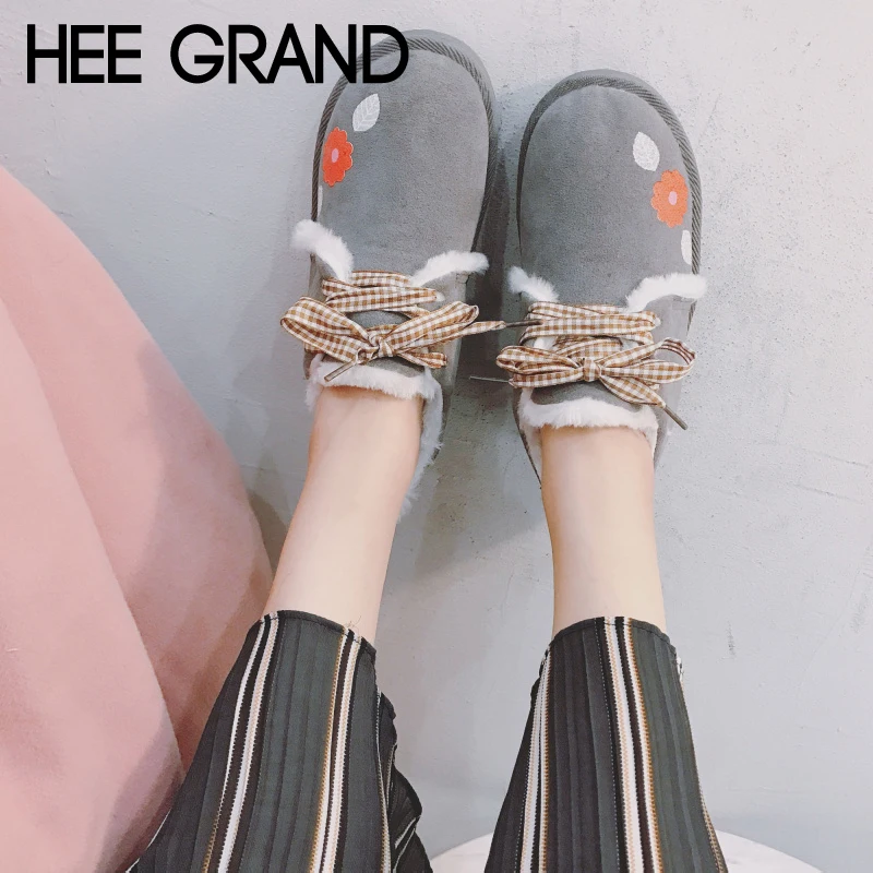 HEE GRAND/повседневная обувь на плоской платформе с круглым носком женские зимние