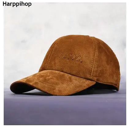 Новая мужская натуральная бронзовая матовая кожаная шляпа/бейсболка/Кепка нубук брендовая Кепка/Кепка