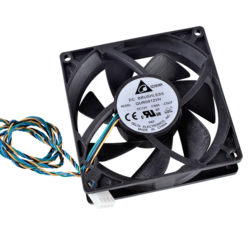QUR0912VH 9 см 92X92X25mm 12V 0.60A 4 линии ШИМ большой объем воздуха компьютер вентилятор
