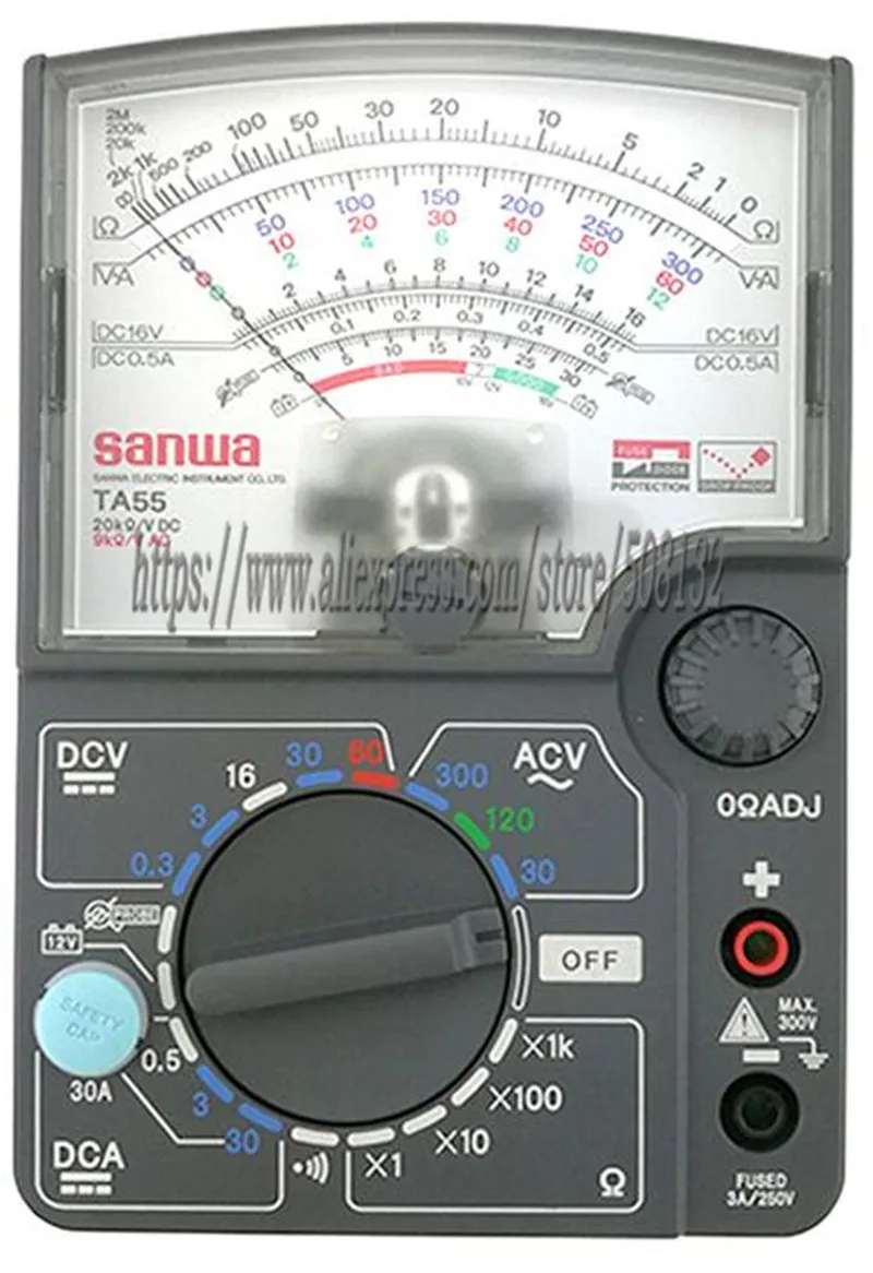 Аналоговые мультистеры 30А Диапазон для автомобильного аналоговый мультиметр TA-55!! SANWA TA55