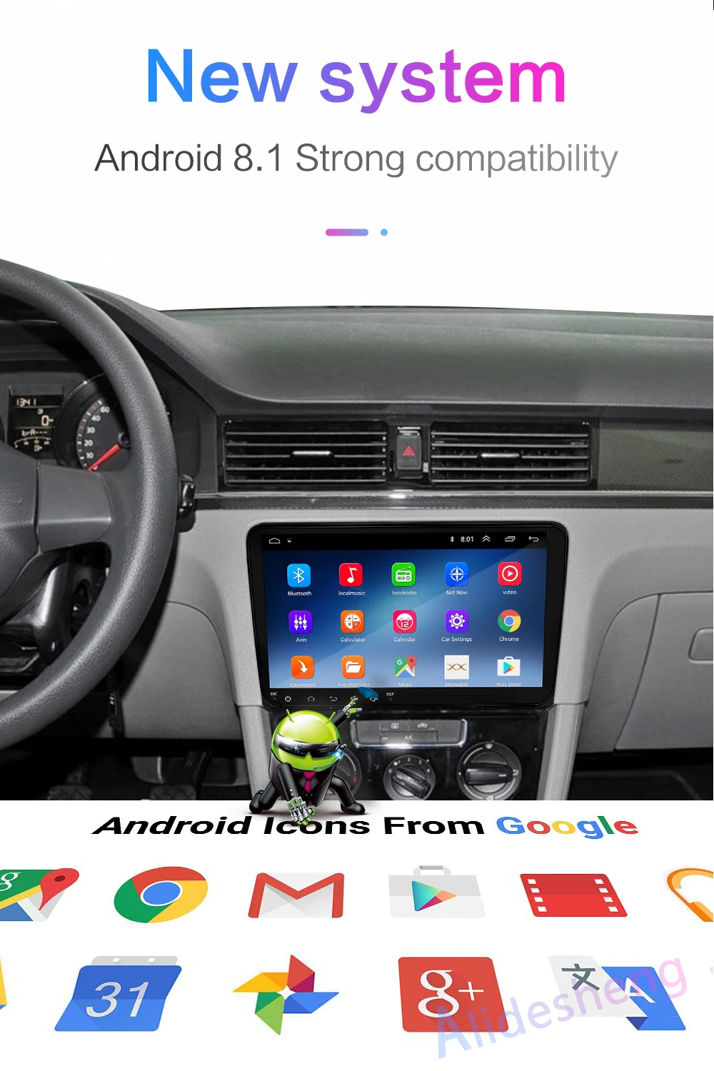 Car Multimedia player Android 8.1 GPS 2 Din Stereo For Volkswagen VW POLO Amarok PASSAT B6 Golf Skoda Octavia Seat Leon Radio