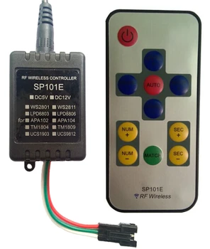 

DC5V/DC12V Wireless RF led pixel controller;supports WS2811/SK6812/TM1804 led pixel lights