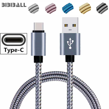 USB Type C Cable 1m 2m Long For Huawei P20 Lite Samsung Galaxy Note 8 9 A3 A5 A7 2017 S8 S10 USB-C USBC Charger Cord Data Cable