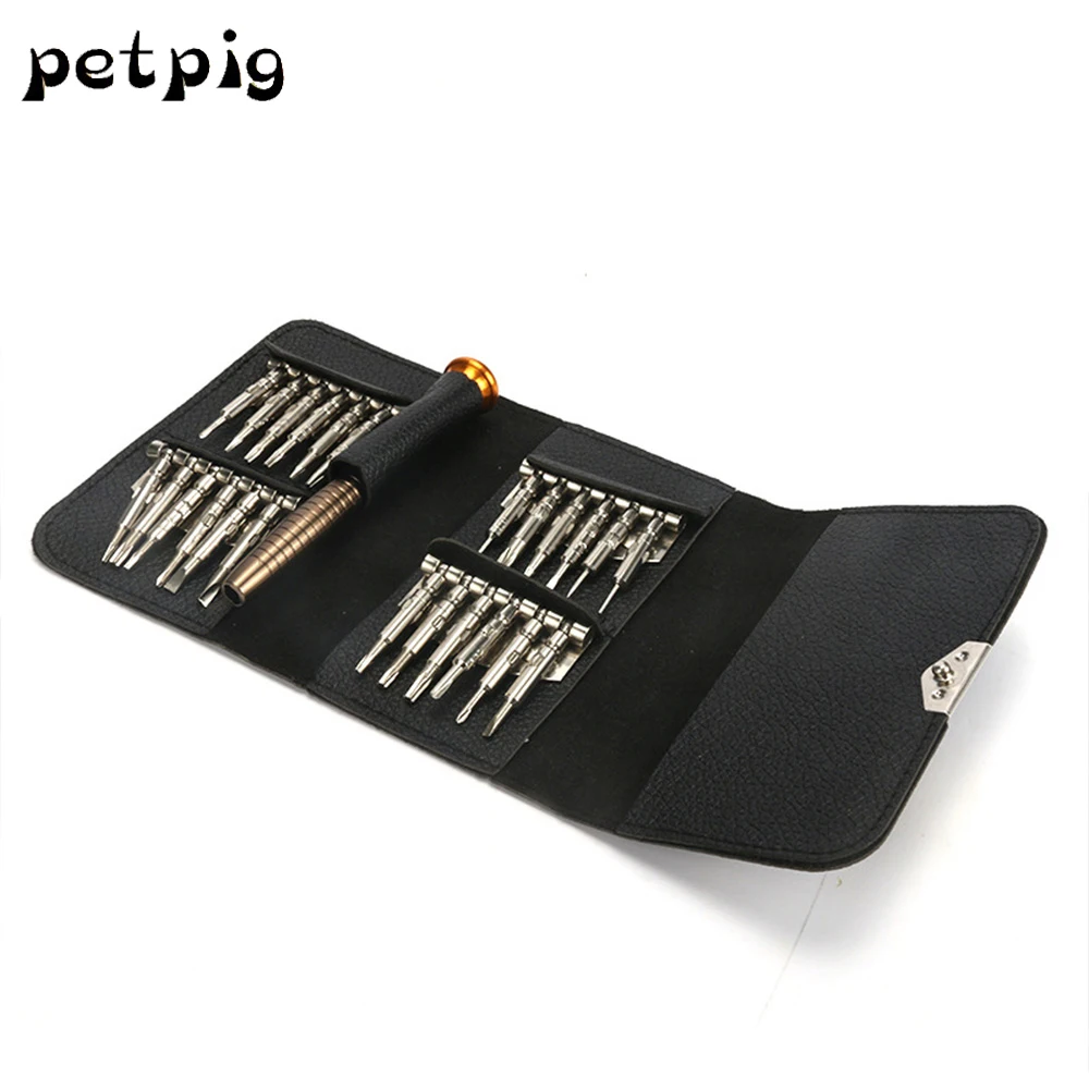 

25-in-1 Portable Wallet Screwdriver Set New Cell Phone Computer Watch Glasses Bag Set Phone Repair Tools set of hexagons