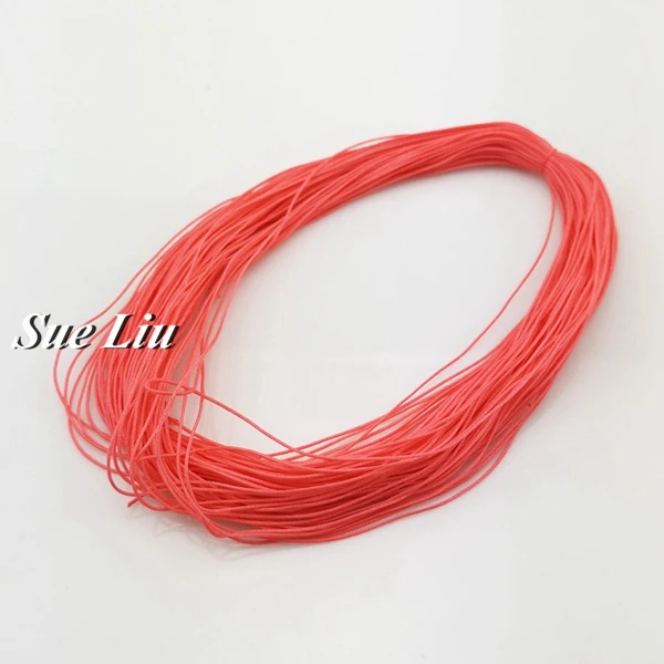 0,5 мм нейлоновый шнур нить китайский узел макраме шнур браслет плетеный шнур DIY кисточки вышивка бисером нить-30 м - Цвет: Dk Coral Pink CX184