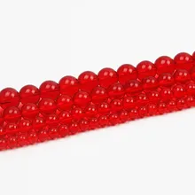 pick 4 6 8 1012mm Summer Synthesis Crystal Red Finished Crystal Glass Stone Beads For Jewelry Making DIY Bracelet Necklace