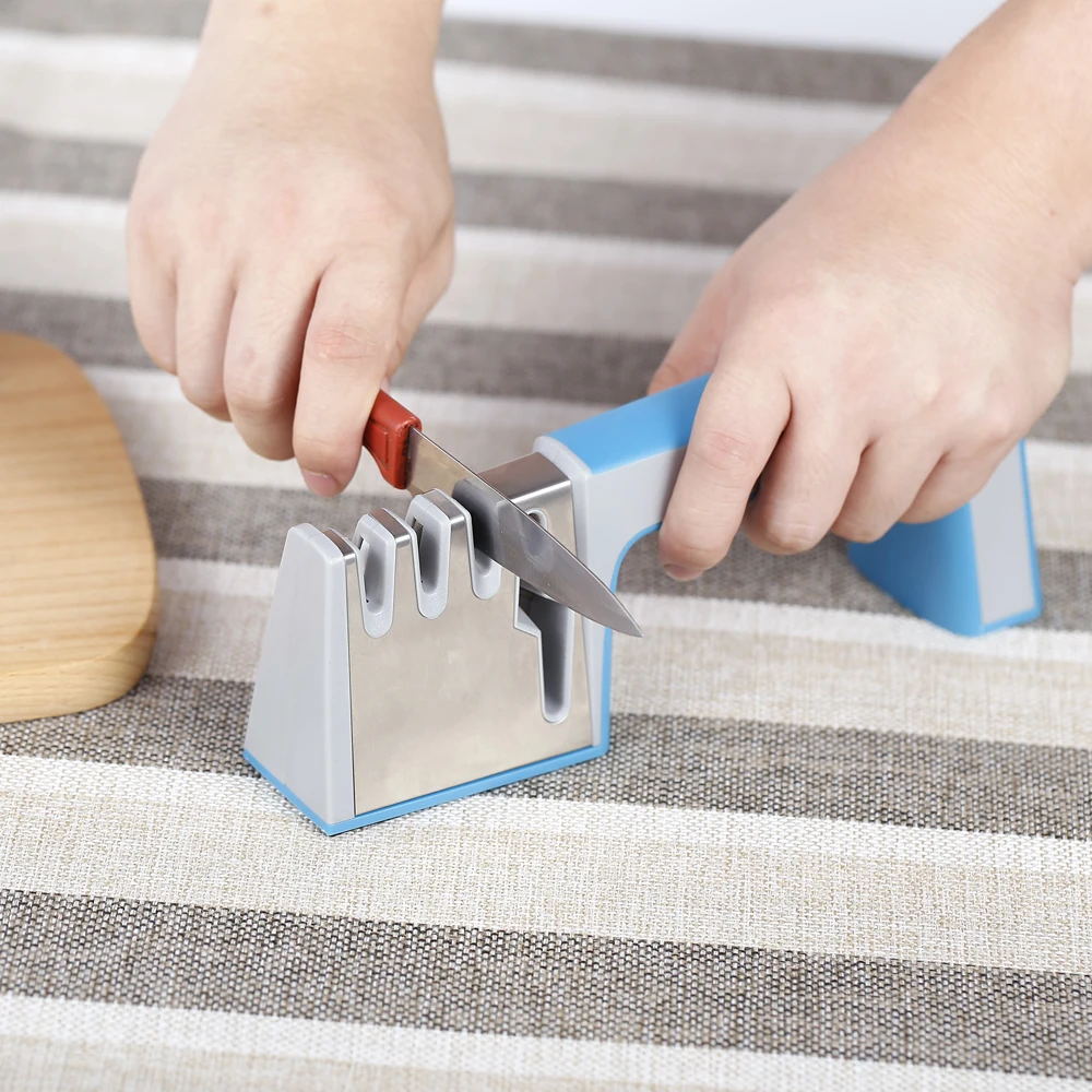 Knife Sharpener 4 in 1 Diamond Coated Fine Ceramic Rod Knife Shears