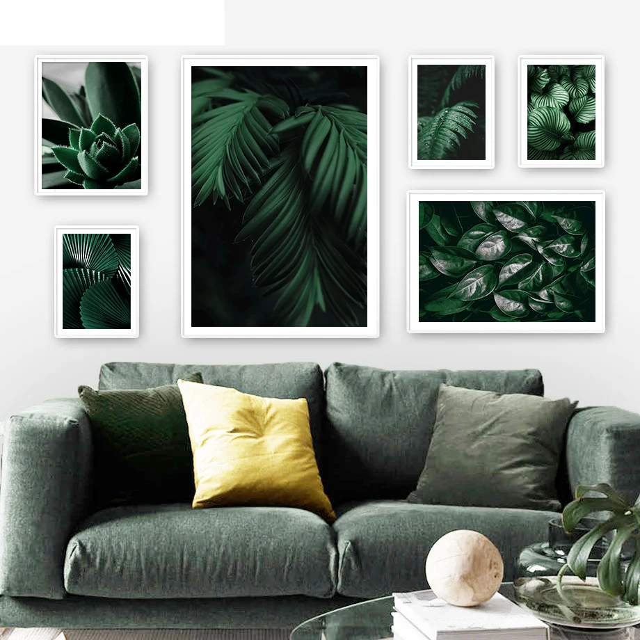 

Green Succulent Plants Monstera Leaf Nordic Posters And Prints Wall Art Canvas Painting Wall Pictures For Living Room Home Decor