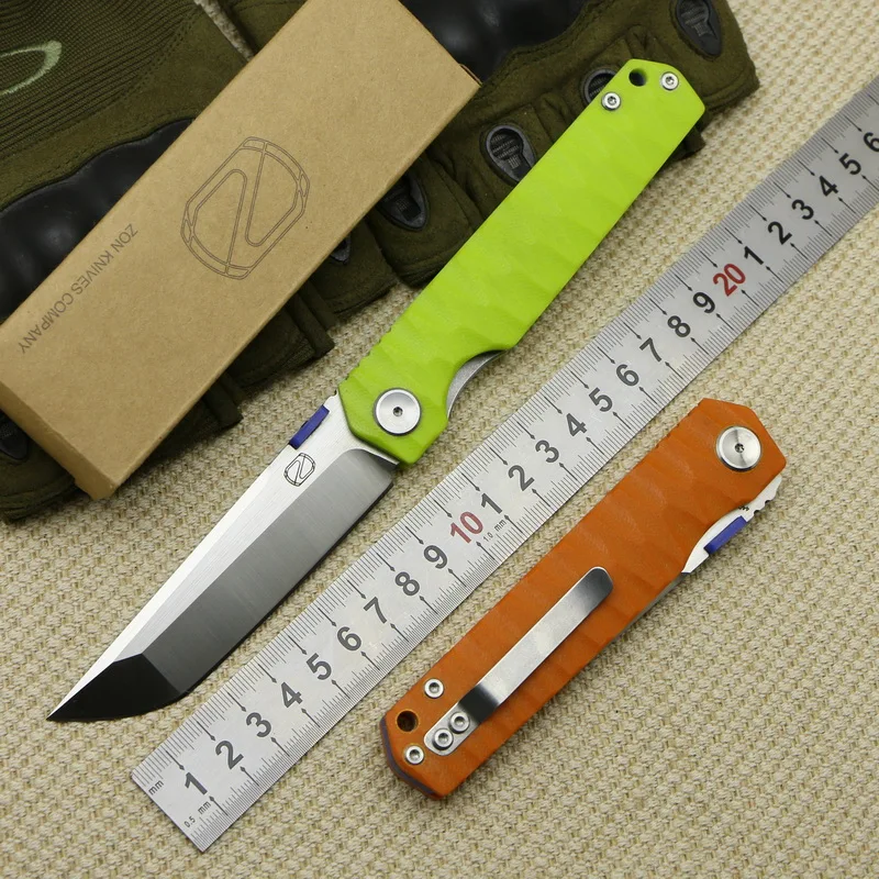 Складной нож TIGEND STEDEMON ZKC C03 440C Лезвие KVT шарикоподшипник G10 Ручка походные