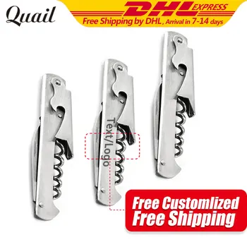 

Quail Newest Arrived Straight Stainless Steel Bottle Opener Useful Screw Corkscrew Wine Beer Opener Free Print with Logo/Text