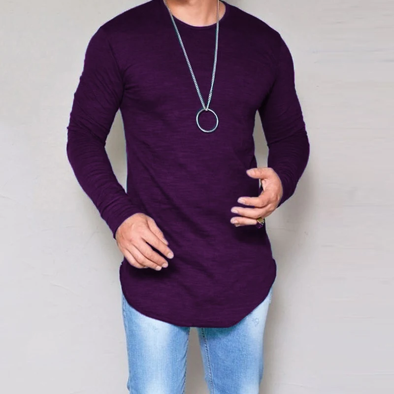 10 Colors Plus Size S-4XL 5XL Summer&Autumn Fashion Casual Slim Elastic Soft Solid Long Sleeve Men Shirts Male Fit Tops Tee 10 Colors Plus Size S-4XL 5XL Summer&Autumn Fashion Casual Slim Elastic Soft Solid Long Sleeve Men Shirts Male Fit Tops Tee