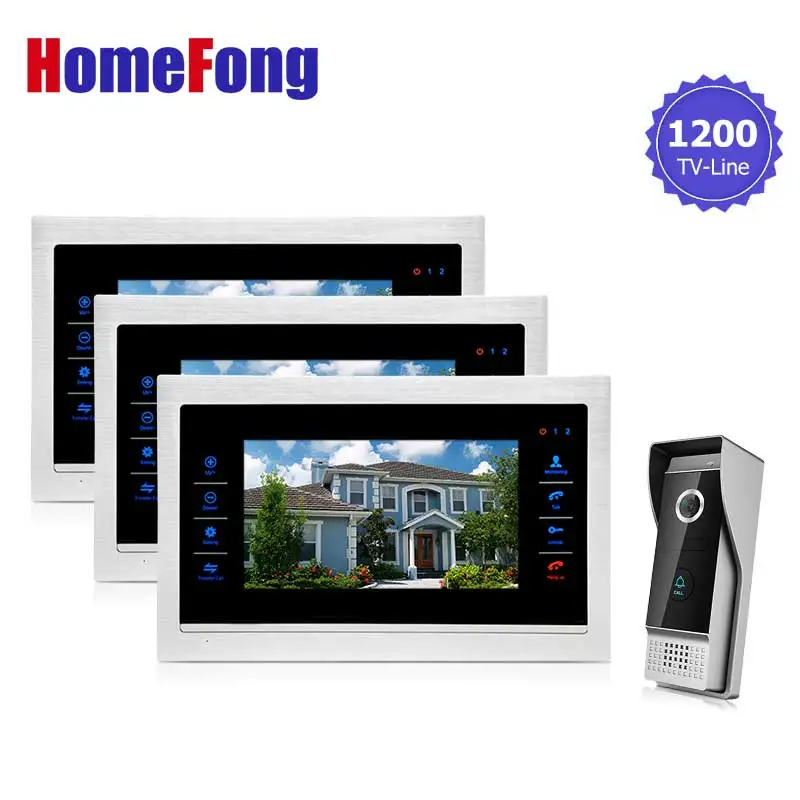YSECU Door Phone Monitor Video Doorbell Camera Intercom 3V1 Home Security 3 Indoor LCD Screen Display 1 1200TVL Pinhole view YSECU Door Phone Monitor Video Doorbell Camera Intercom 3V1 Home Security 3 Indoor LCD Screen Display 1 1200TVL Pinhole view