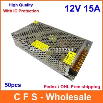 

50pcs 12V 15A 180W Switching Power Supply for LED Strip 180W Transformer Power Driver For LED strip AC110/220V to DC12V