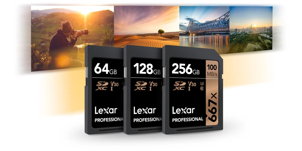 100% Оригинальный Lexar 667x SD карта, карта памяти Micro SD карта SDXC Class10 256 ГБ 64G 128G tf карта C10 UHS-I 100 МБ/с. флеш-карта для Full HD Камера