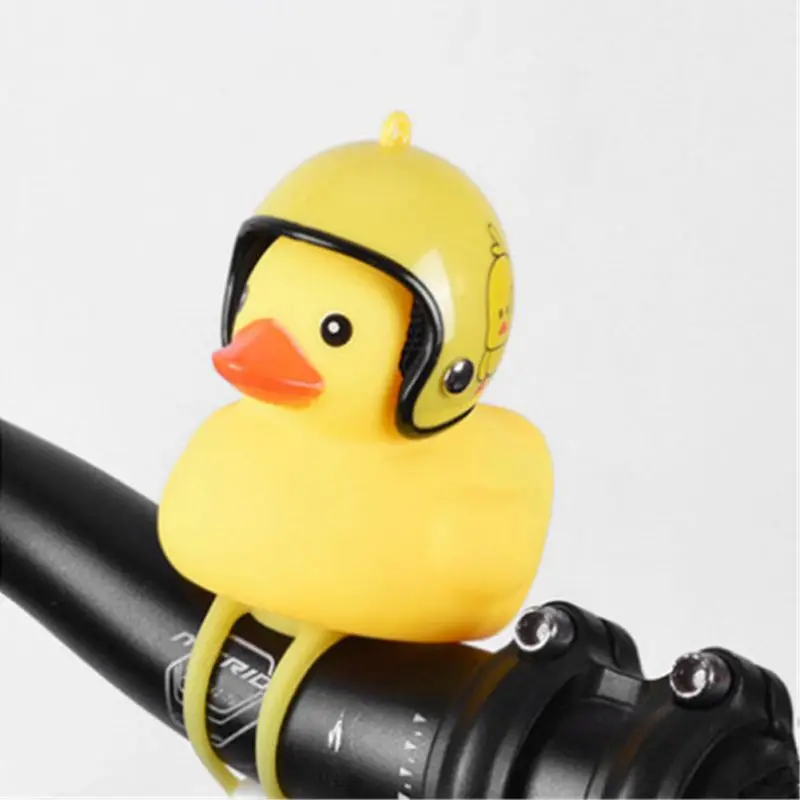 Best New Bicycle Light Bicycle Duck Bell Motorcycle Little Yellow Duck Wearing Helmet Children With Hard Hat Horn Light 9