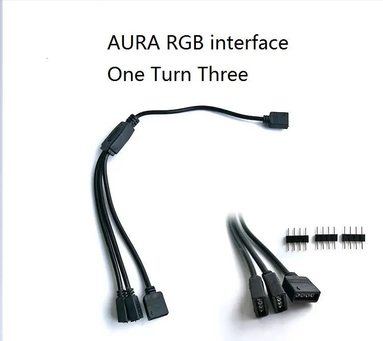 4PIN Удлинительный кабель AURA RGB для компьютера чехол Fan система радиатора