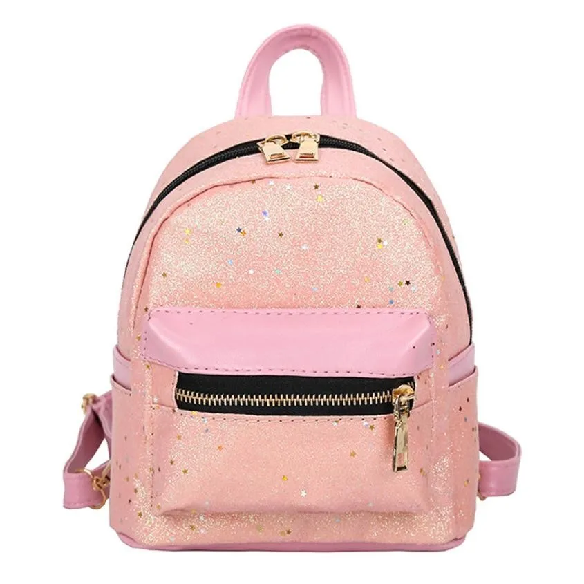 Backpack Female Pink Schoolbag Backpack Travel Mochila Feminina Sequins