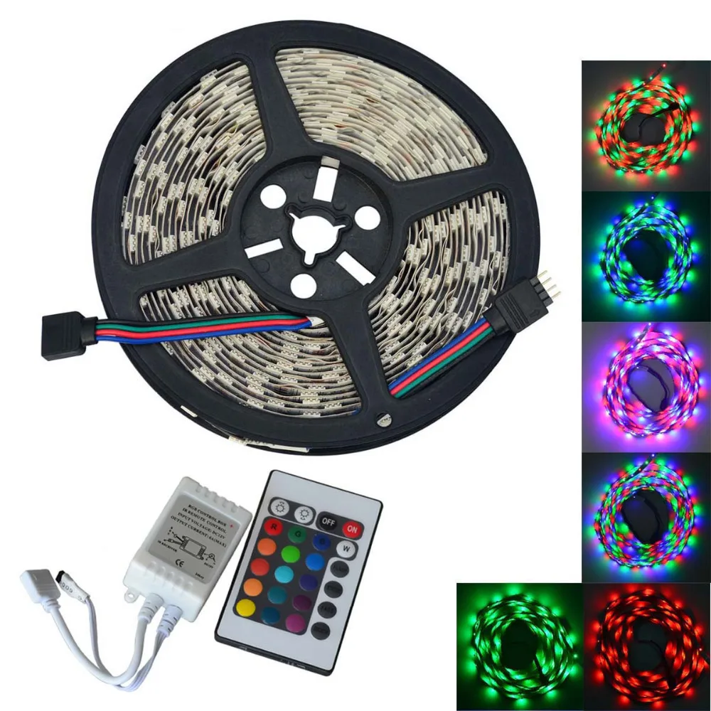 

35W 300-5050 SMD RGB LED Light Strip W/ Remote Controller