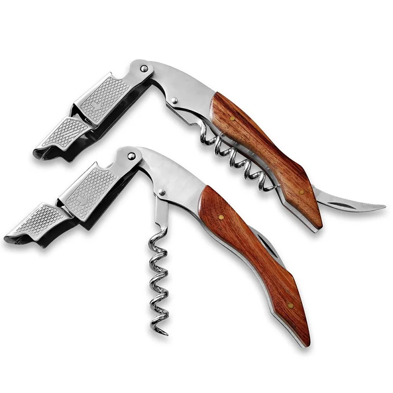 

High Quality Wood Handle Professional Wine Opener Multifunction Portable Screw Corkscrew Wine Bottle Opener Cook Tools P15