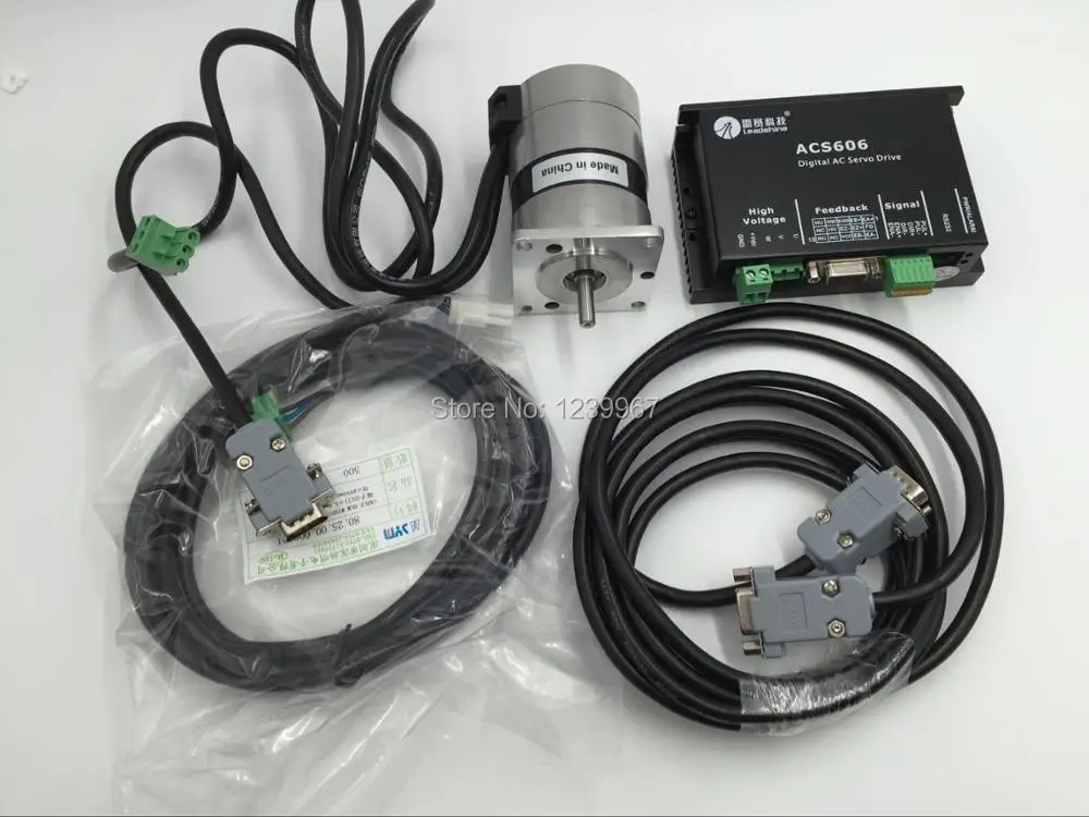 

Leadshine 50W DC Servo Motor Brushless 3000rpm 18~60VDC Motor Driver 1000 line 4000ppr CNC Kit BLM57050-1000+ACS606