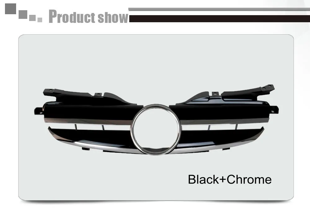 Sale ABS Plastic Chrome Auto Car Front Grille For Mercedes R170 SLK-Class 1996-2004 CL Style 0