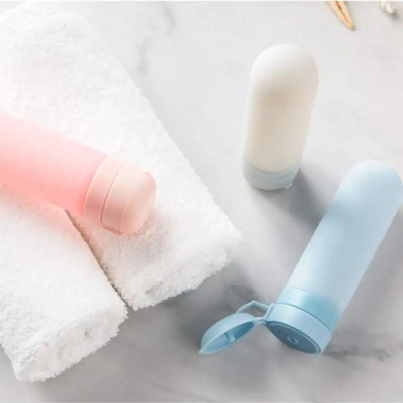 Mini Silicone Portable Soap Dispenser Women Travel Shampoo Liquid Soap Makeup Lotion Bottles Toiletries Storage Container