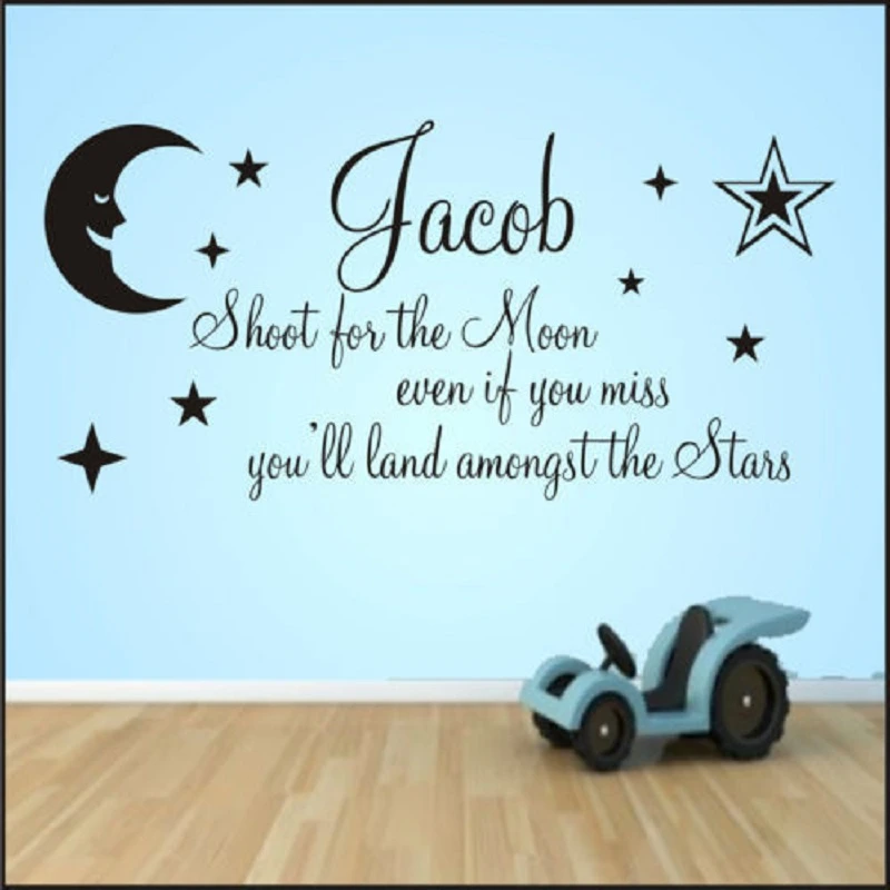 Fly Me To The Moon Stars----Graphic Vinyl wall decals stickers home decor Change Word Saying Free