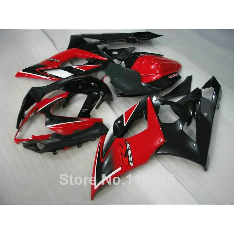 

Injection New aftermarket set for SUZUKI K5 K6 GSXR1000 2005 2006 black red high grade fairing kit GSXR 1000 05 06 fairings UG47