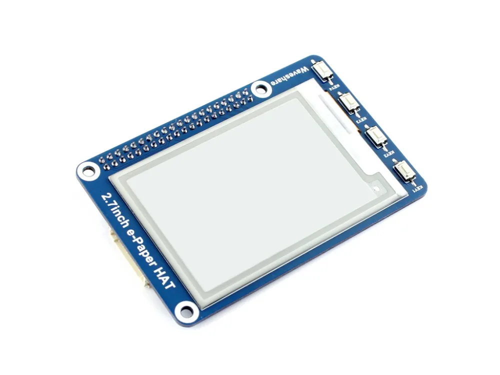 264x176, 2.7inch E-Ink display panel for Raspberry Pi Black, White Two-color, SPI Interface, No Backlight, Ultra low consumption 264x176, 2.7inch E-Ink display panel for Raspberry Pi Black, White Two-color, SPI Interface, No Backlight, Ultra low consumption
