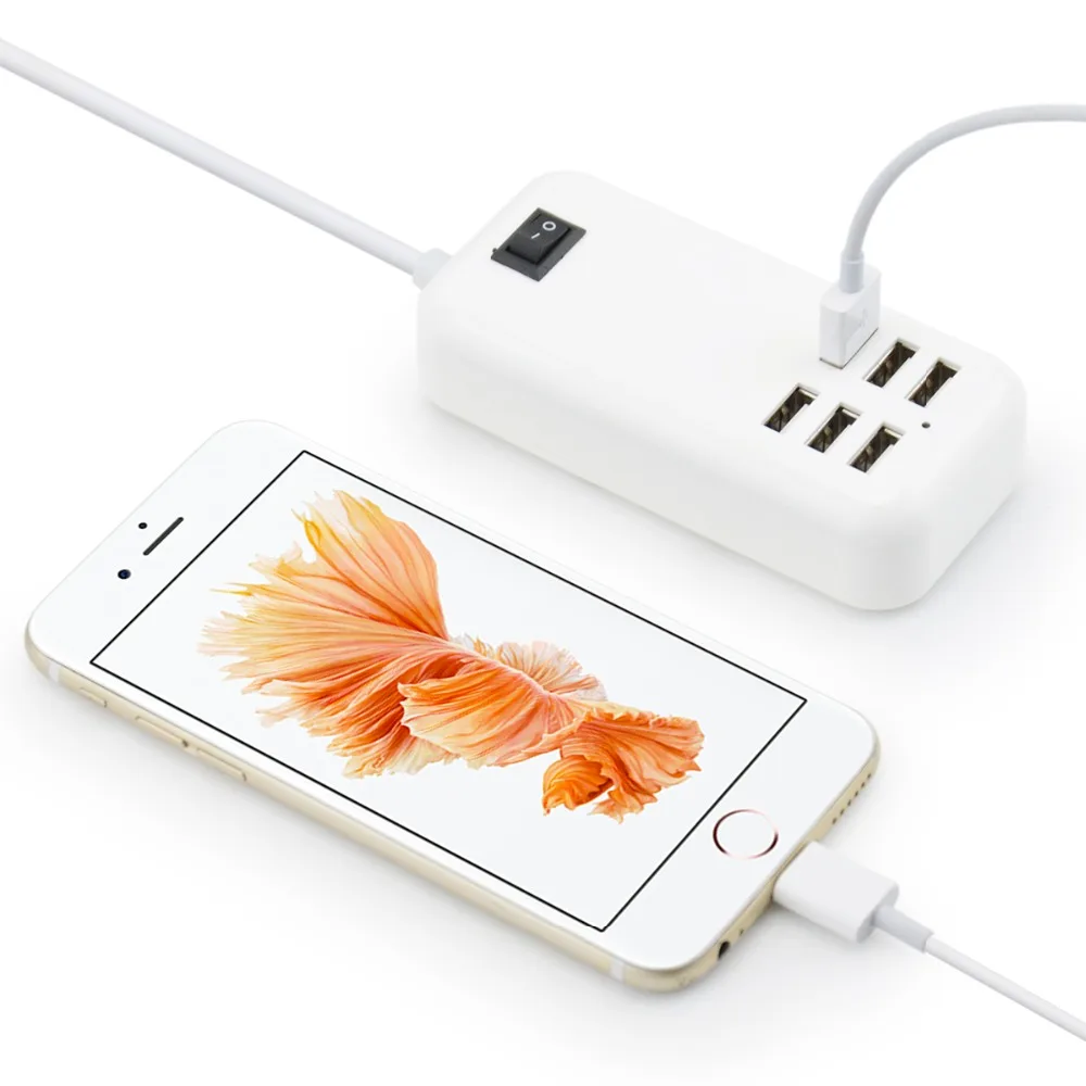 

20W 4A EU US Plug Quick Wall Charger 6 Ports USB Dock Mobile Phone Adapter Power Charging Station For iPhone iPad Samsung Xiaomi