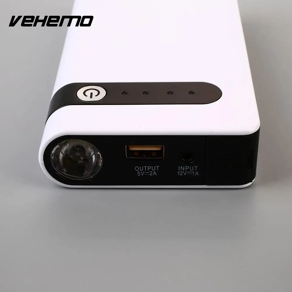 Vehemo 12V1A with LED Light DIY Portable Car Jump Starter Kit Automobile Charger Booster Power Kit Motorcycle Jump Starter Kit