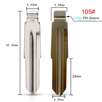 chiave per Chevrolet - KEYYOU Flip Car Key Blade No 03 39 40 105 106 126 71 HU100 Blade