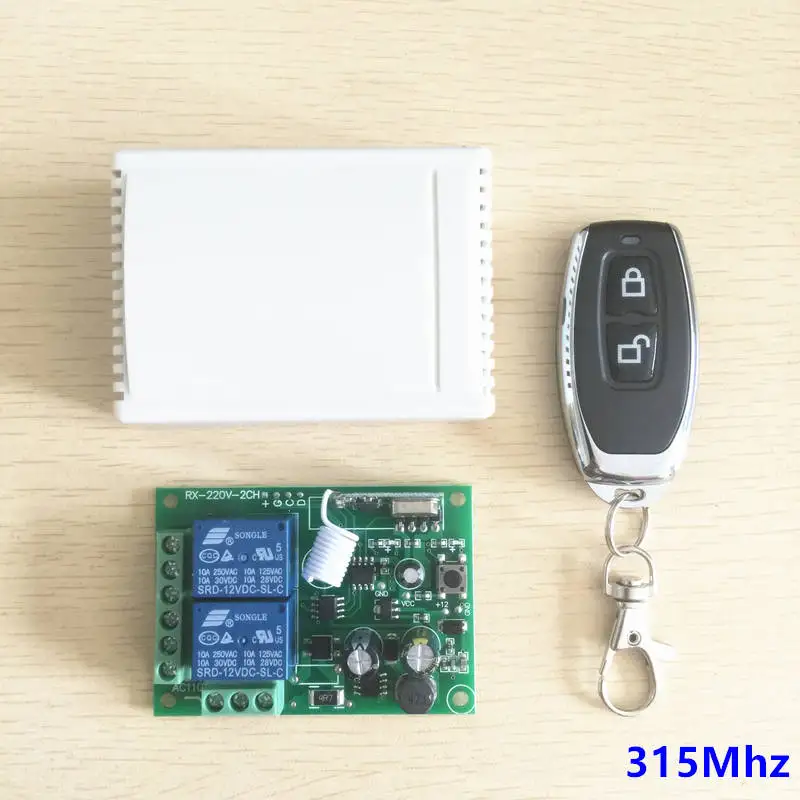 

315Mhz Universal Wireless Remote Control Switch AC 250V 110V 220V 2CH Receiver Module Light Lamp Controls and RF Remote Controls