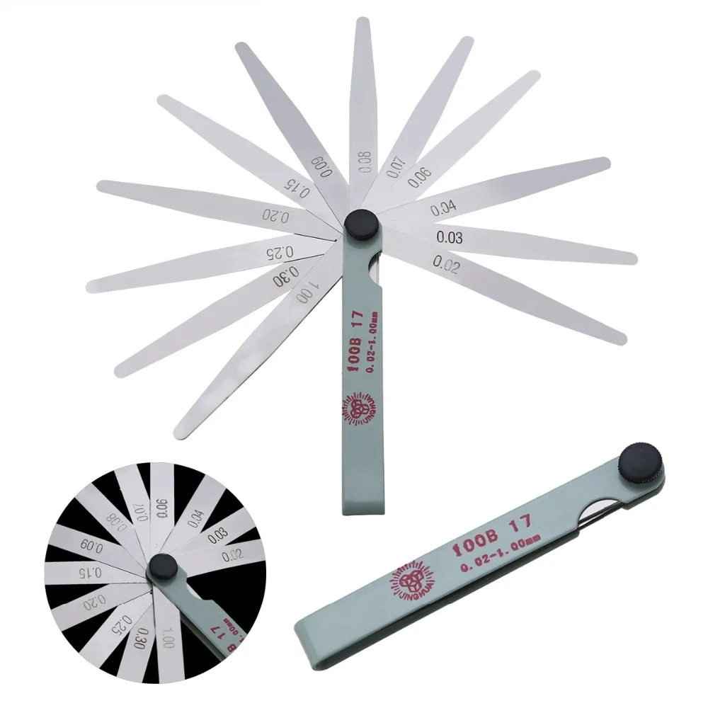 1x New Metric Feeler Gauge Filler 17 Blade Thickness Measurement Layout