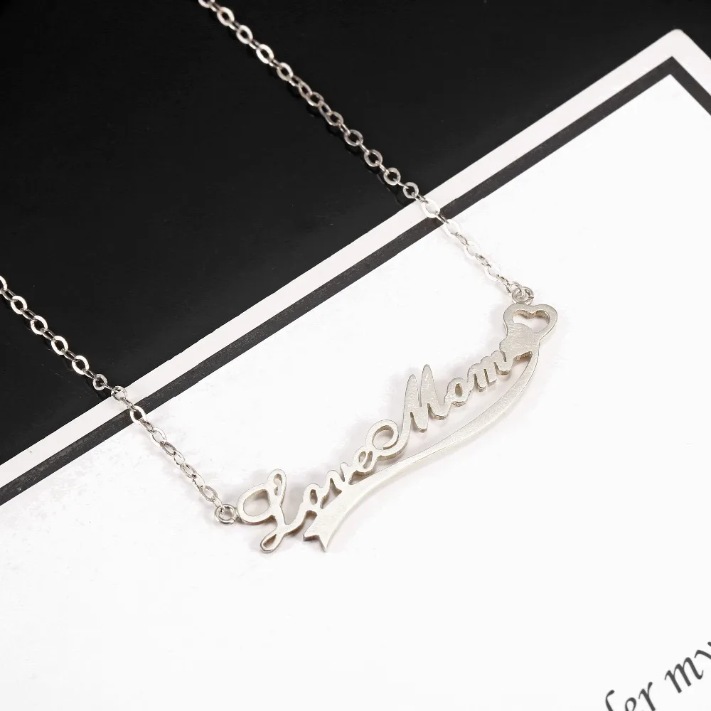 Wholesale Personalized Name Necklaces Women Necklace & Pendant Stainless Steel Custom Nameplate Necklace Jewelry Birthday Gift (1)