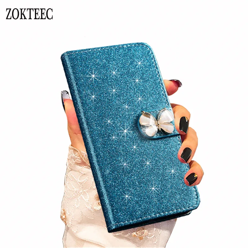 

ZOKTEEC For Xiaomi Redmi 4 4 pro Fashion Bling Diamond Glitter PU Flip Leather Case For Xiaomi Redmi Note 4 4X 4A Cover Case