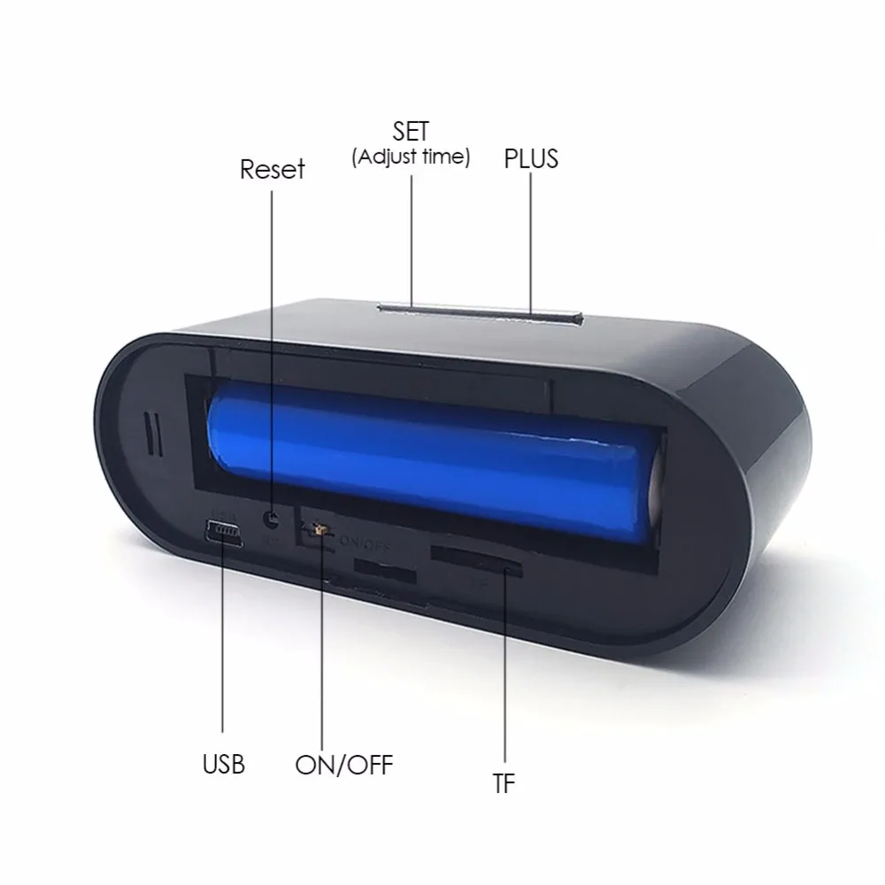 1080P H.264 настольные часы камера с будильником мини ИК Ночное Видение Wifi IP DV DVR