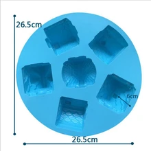 Wholesale Silica cake mould 6 small house silica gel handmade soap mold silica aerogels