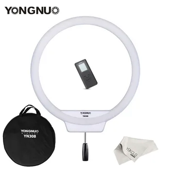 

YONGNUO YN308 LED Video Light Ring Light 5500K Adjustable Brightness CRI95+ Video Light with Remote Controller for Canon Nikon