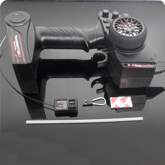 

1Set 3 Channels 3CH Remote Control Kit 2.4Ghz Transmitter Controller+Receiver Module for RC Car Model Controlling Parts
