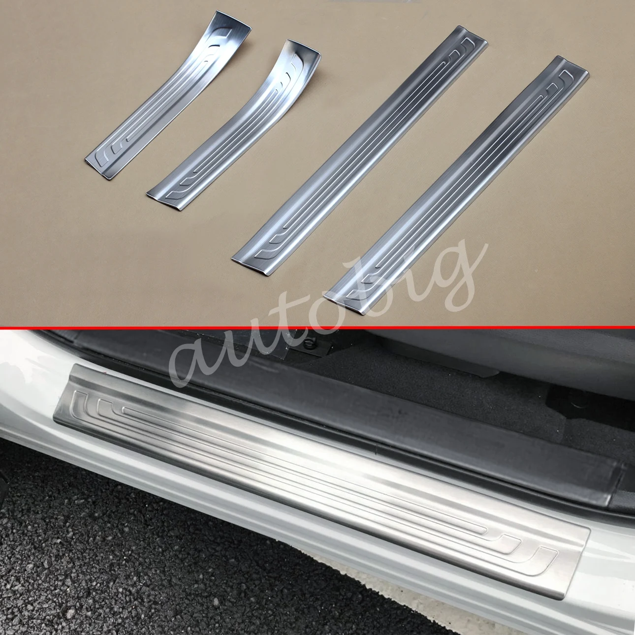 

Door Sill For Honda CRV CR-V 2017 2018 Stainless Steel Outside Scuff Plate Protector Guard Accessories Silver