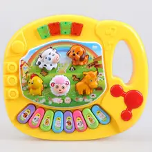 Baby Farm Piano Music Toy Kids Musical Educational Piano Cartoon Animal Farm Developmental Toys for Children Gift Color Random