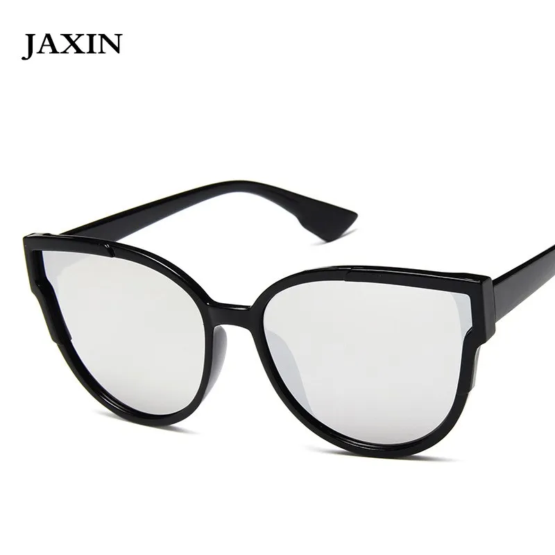 

JAXIN Personality Big Cat Eye Sunglasses Women fashion colorful mercury Sun Glasses Ms brand design eye protection Mirror UV400