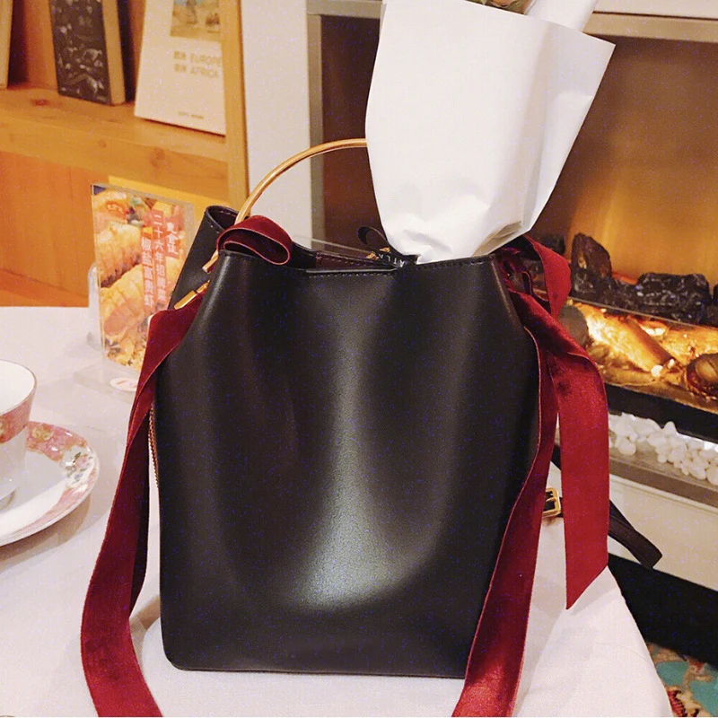 

2019 Newest MINI bucket bag mansur women Split leather MINI shoulder bag, garviel lady leather cross bag, freeshiping