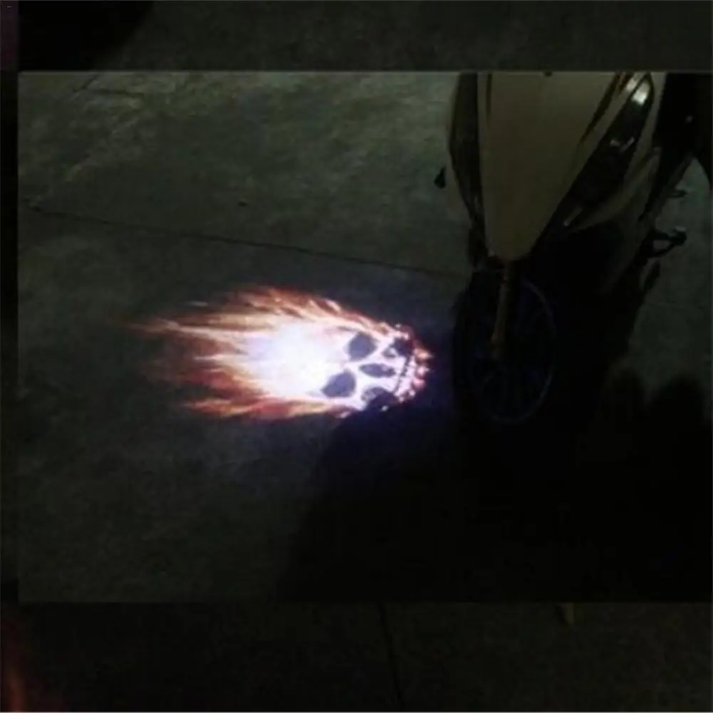 

Ghost Rider Flaming Skull Logo Laser Projector Car Fog Lamp Tail Lighting Motorcycle Spotlight 3D LED Logo Light Car-styling