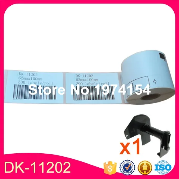 20X рулоны совместимые с Brother этикетки Φ DK11202 dk 11202 размер 62*100 мм термоэтикетки